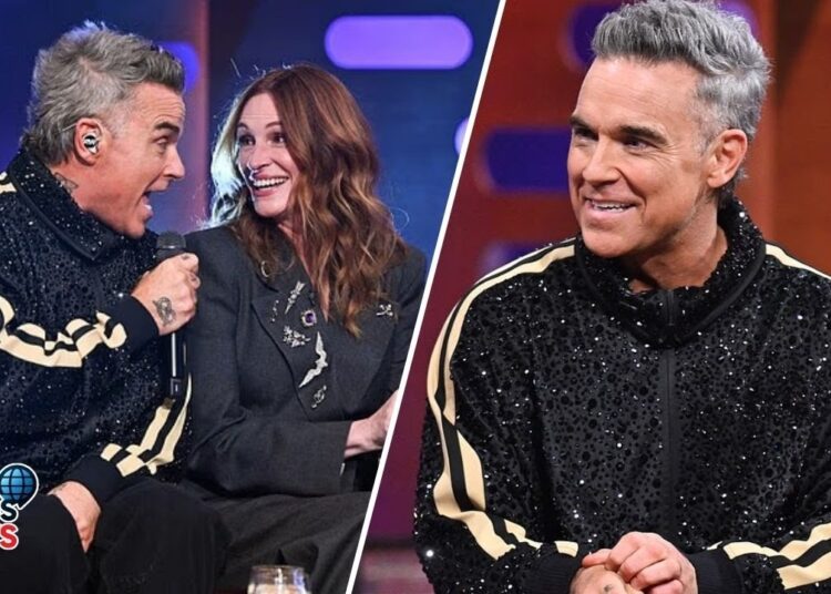 😳 Robbie Williams Shocks Julia Roberts on Live Show! 🎥✨