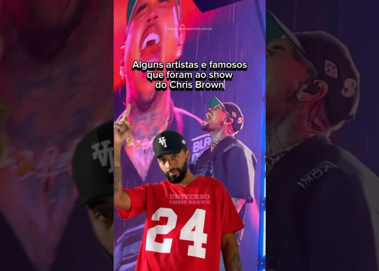 Famosos que foram no show do Chris Brown aqui no Brasil  #noticias #chrisbrown #breezy