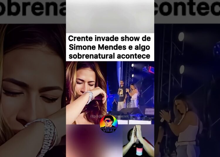 🚨😱 Crente invade show de Simone Mendes e algo SOBRENATURAL acontece! #shorts #famosos #simonemendes