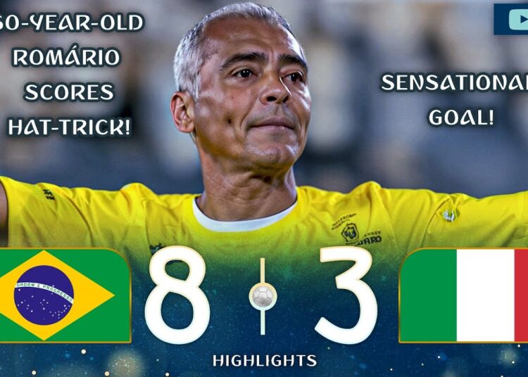 HAT-TRICK DE ROMÁRIO AOS 60 ANOS! PARECIA ATÉ FINAL DE COPA NO REENCONTRO DO TETRA DE 1994!