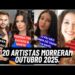20 ARTISTAS MORRERAM OUTUBRO DE 2025. A morte não marca hora.