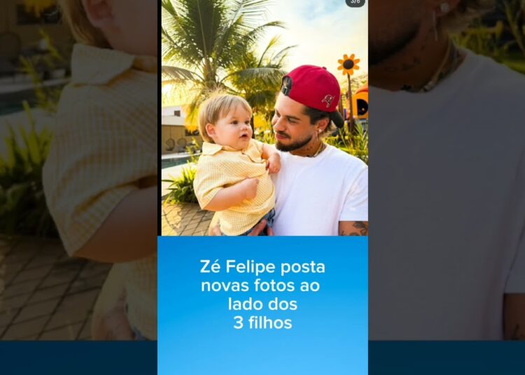 Zé Felipe posta novas fotos ao lado dos filhos#fofocas #zefelipe #mariaalice #joseleonardo#mariaflor