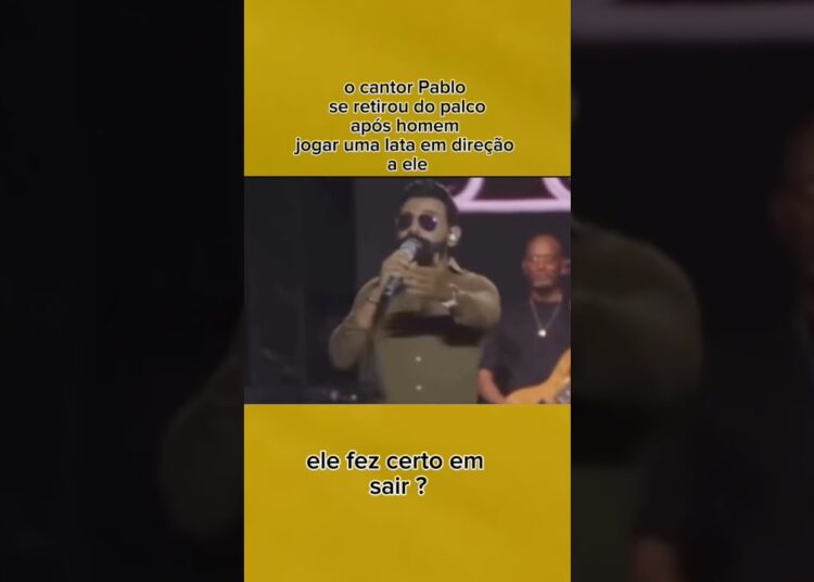 Cantor Pablo se retira do palco após homem jogar latinha #fofocas #pablodoarrocha #ultimasnoticia