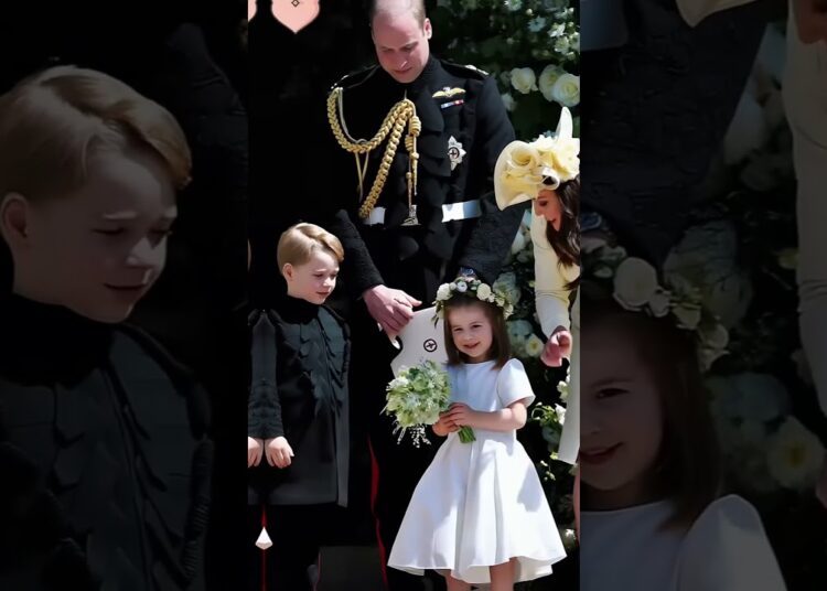 The royals are just Charlotte’s backdrop #royalfamily #charlotte #princesscatherine