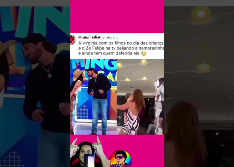 💋 ZÉ FELIPE BEIJANDO NA TV enquanto VIRGÍNIA CUIDA DOS FILHOS 😳 | A internet NÃO PERDOOU! 🔥 #shorts