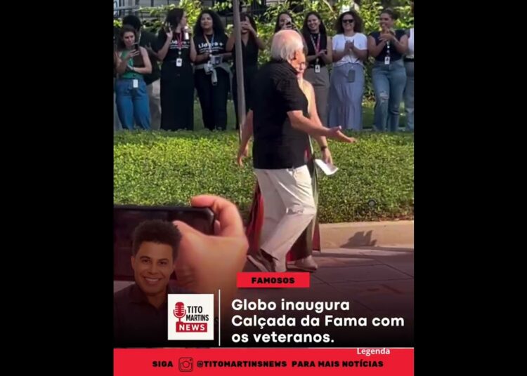 Globo inaugura Calçada da Fama com veteranos. #atores #famosos #estrelas #veteranos #calçada