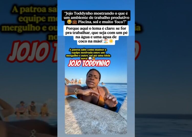 Trabalho ou Férias? Jojo Toddynho Dá Show de Bom Humor na Piscina!#jojo #noticias