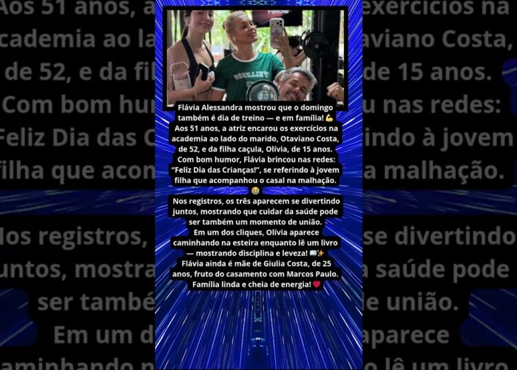 FLÁVIA ALESSANDRA TREINA COM A FAMÍLIA E ENCANTA FÃS! 💪❤️