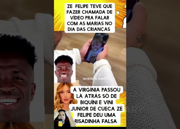 😱 Zé Felipe teve que fazer chamada de vídeo com as Marias! “Dia das crianças tenso!”  #shorts #viral