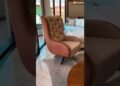 Poltrona com Giro e Balanço Super Confortável na Bella Casa de Realeza PR #SofadeCouro #realezapr