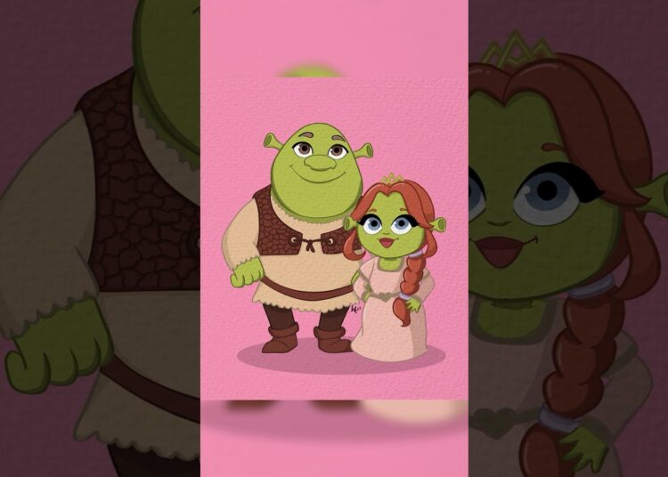 ✨ 21/31 ✨Dia 21 – Realeza fora do padrão ✨ Shrek e Fiona