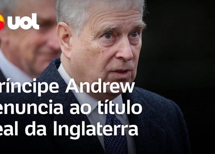 Príncipe Andrew, acusado de vários crimes, renuncia ao título real da Inglaterra