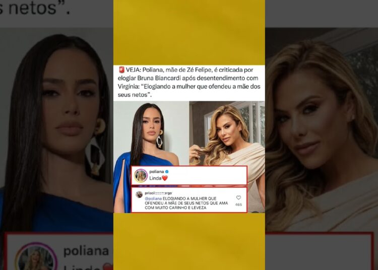 Poliana gera polêmica ao comentar foto de Bruna Biancardi #biancardi #polianarocha #fofocas #zefelip