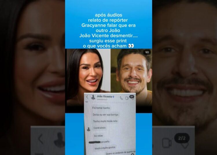 Gracyanne Barbosa e João Vicente novo print comprometedor #fofocas #gracyannebarbosa #leodias