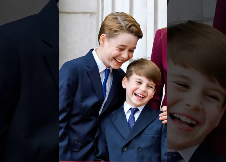 Omg! George & Louis are just too adorable 🥹#royal #princelouis #princegeorge #royalfamily