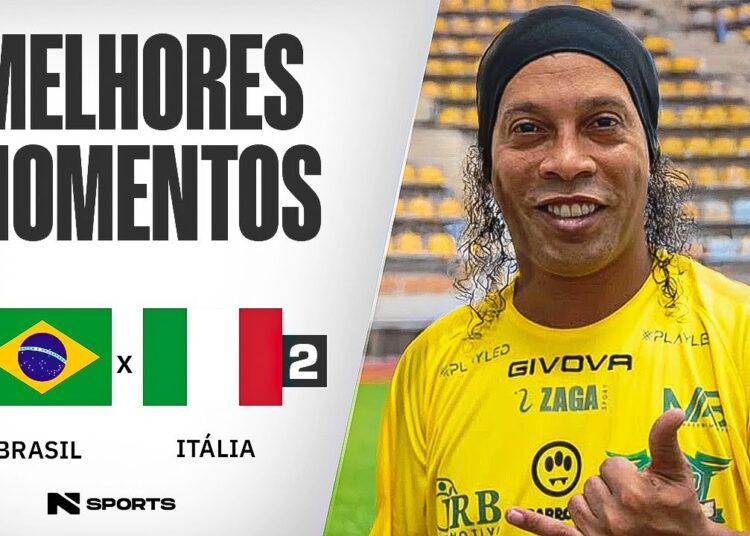 MELHORES MOMENTOS | JOGOS DOS FAMOSOS | BRASIL X ITÁLIA | RONALDINHO GAÚCHO