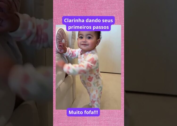 Clarinha Dando Seus Primeiros Passos💕Famosos & Notícias🌟📲 #claracamargo #shorts