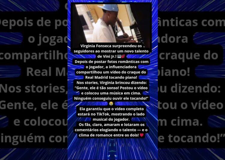 VINI JR MOSTRA TALENTO AO PIANO E VIRGINIA SE DIVERTE