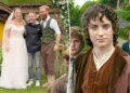 A estrela de 'O Senhor dos Anéis', Elijah Wood, invade o casamento do casal com tema Hobbit - no Condado!