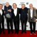 Michael Palin, a partir da esquerda, John Cleese, Eric Idle, Terry Jones e Terry Gilliam