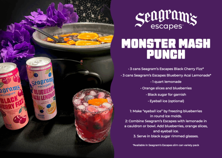 Aprenda a fazer o Monster Mash Punch da Seagram neste Halloween
