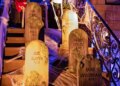 As decorações de Halloween de Taylor Swift com os nomes de seus ex-namorados nas lápides se tornam virais