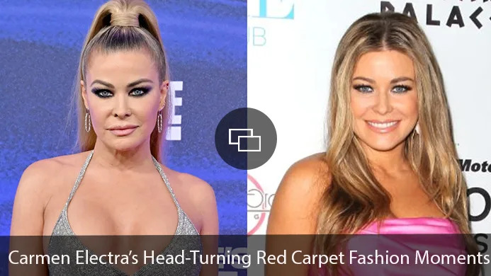 Carmen Electra parece de outro mundo em um espartilho prateado enquanto libera seu 'Barbarella 2.0' interior