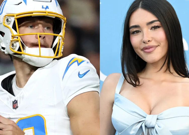 Chargers QB Justin Herbert compartilha o momento lateral doce com a Madison Beer