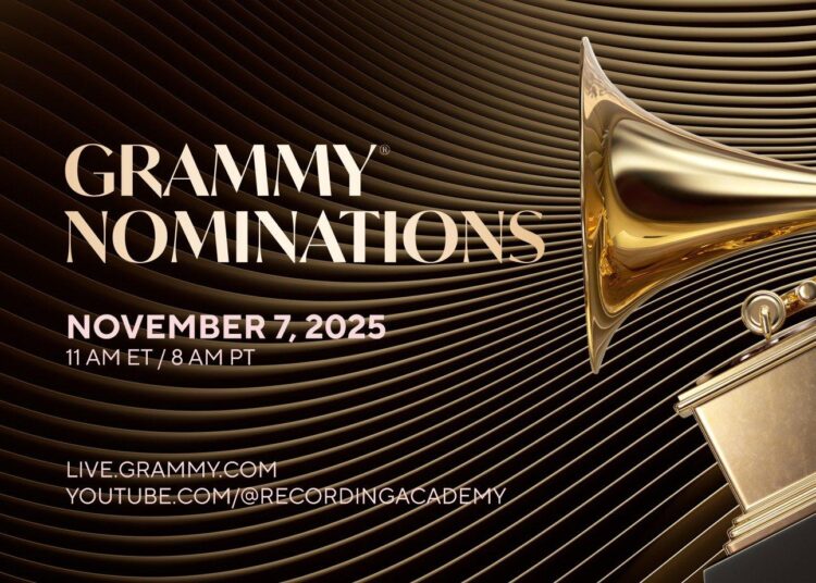 Como assistir às indicações ao GRAMMY de 2026: transmissão ao vivo na sexta-feira, 7 de novembro de 2025