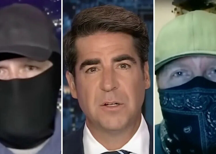 'Denunciante Antifa' mascarado de Jesse Watters parece suspeitamente familiar, dizem os espectadores