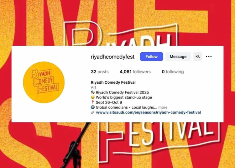 Esta é a verdadeira conta do Riyadh Comedy Festival Instagram?
