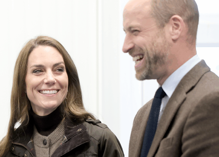 Foto impressionante em preto e branco do príncipe William e Kate Middleton