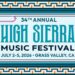 High Sierra Music Festival revela um novo local para 2026