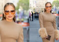 Jennifer Lopez serve tons outonais de mocha e algemas dramáticas em Harithand por Harith Hashim promovendo 'Kiss of the Spider Woman'