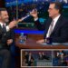 Jimmy Kimmel e Stephen Colbert convidam-se nos shows um do outro para desabafar sobre cancelamentos noturnos