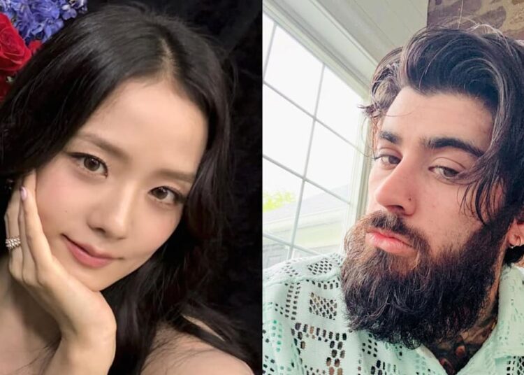 Jisoo e Zayn Malik para liberar os olhos fechados