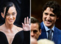 Katy Perry e Justin Trudeau estão se beijando em um iate