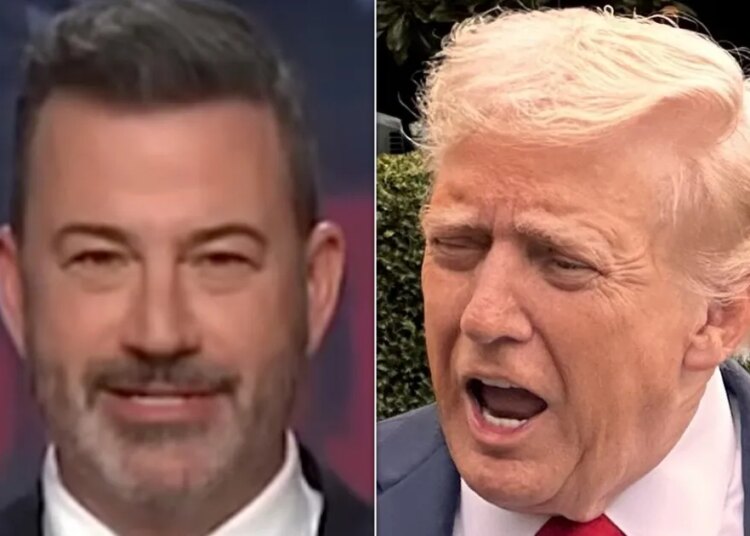 Kimmel Spots certamente assina que Trump está 'fora dele'