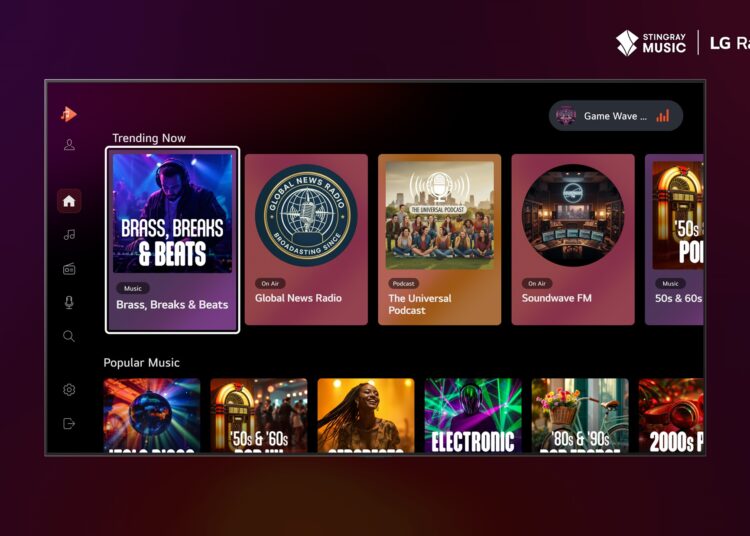 LG Radio+ se fortalece com Stingray Music para uma experiência de streaming de áudio perfeita e enriquecida