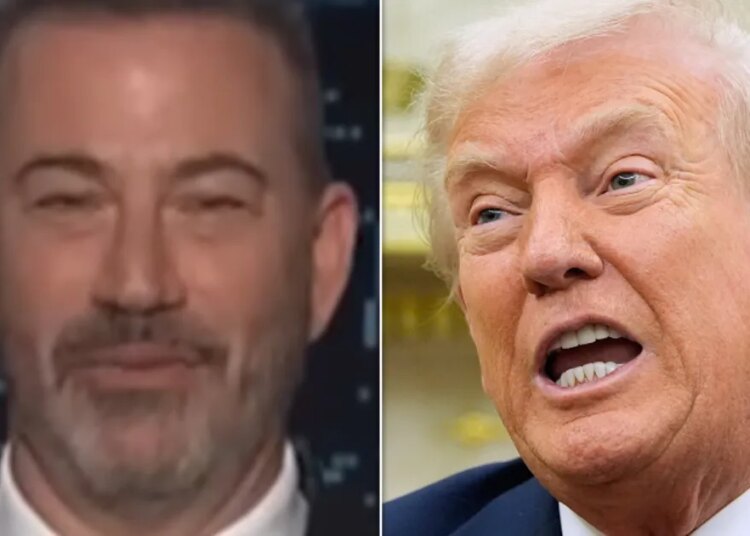 O raro elogio de Kimmel a Trump termina com uma reviravolta mordaz