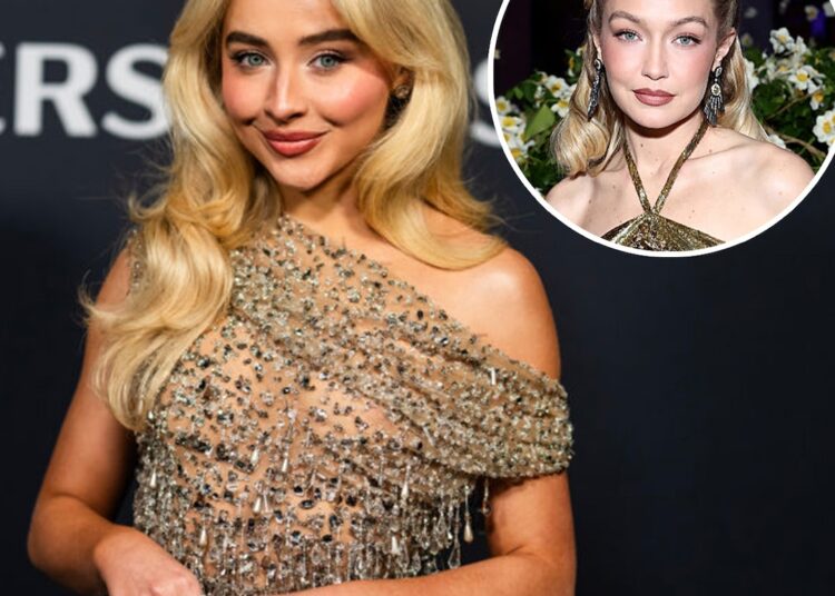 Sabrina Carpenter “prende” Gigi Hadid na Short n' Sweet Tour