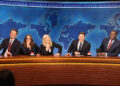 “Saturday Night Live” traz de volta as estrelas Fey, Poehler e Meyers para a piada do “Weekend Update”
