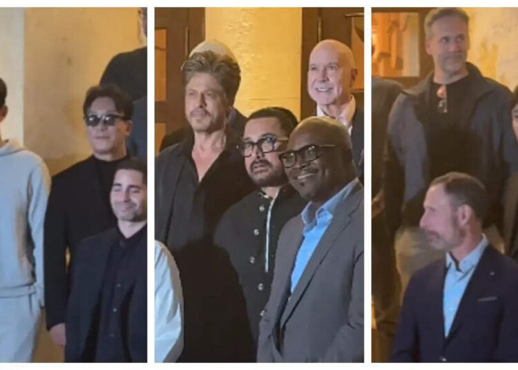 Shah Rukh Khan e Aamir Khan fazem pose com as estrelas de 'Squid Game' Lee Jung-jae e Lee Byung-hun: ASSISTA |
