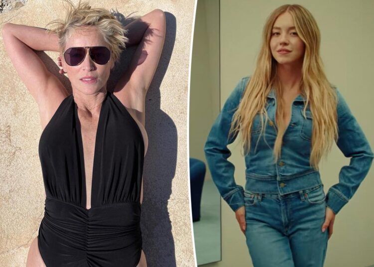 Sharon Stone defende Sydney Sweeney após polêmica da American Eagle