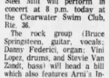 Steel Mill se apresentará no Clearwater Swim Club em Middletown (1970)