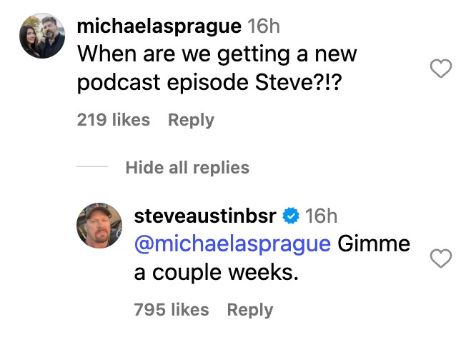 'Stone Cold' Steve Austin provoca trazendo de volta seu podcast