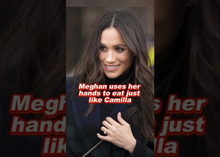 Meghan uses her hands to eat just like Camilla #foryou #fyp #royal #princessanne #celebrity