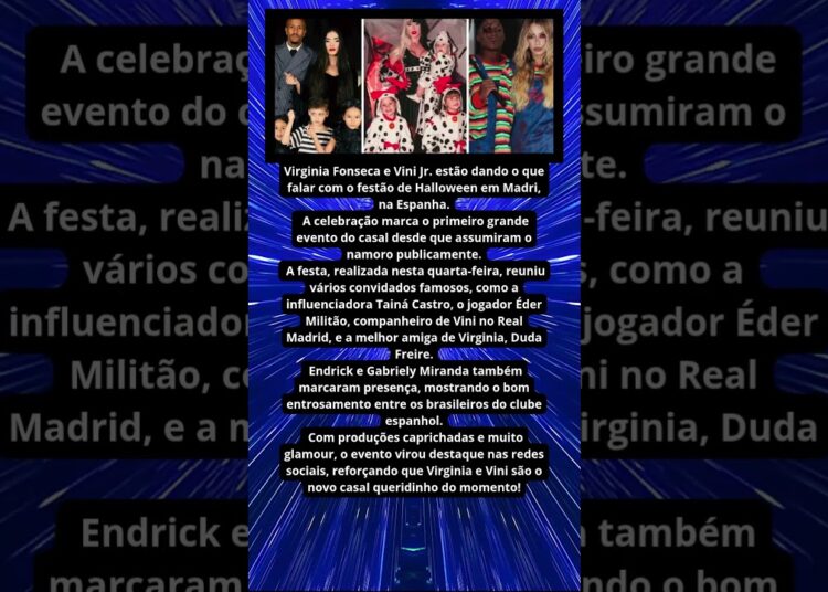 VIRGINIA FONSECA E VINI JR  FAZEM FESTÃO DE HALLOWEEN EM MADRI