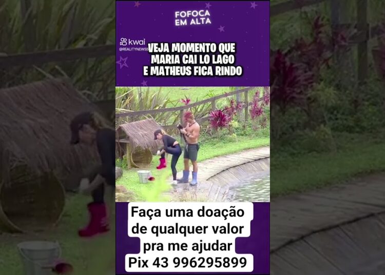 Maria cai no lago quase se afoga #afazenda17 #realityshow #noticias #fofoca #fofocas