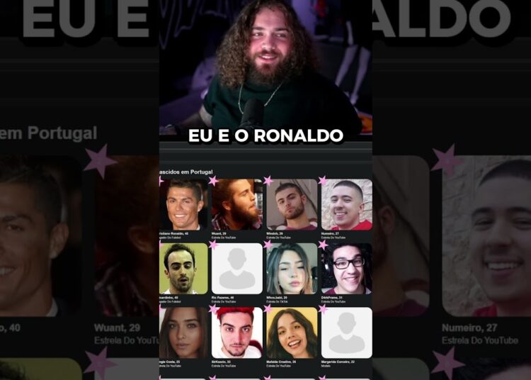 WUANT E RONALDO SÃO OS MAIS FAMOSOS DE PORTUGAL #shorts